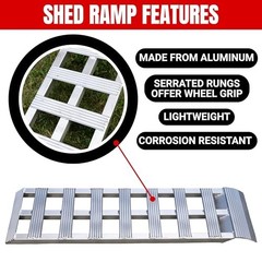Aluminum Loading Ramps – Set of Two 40-Inch x 11-Inch Ramps for ATVs,