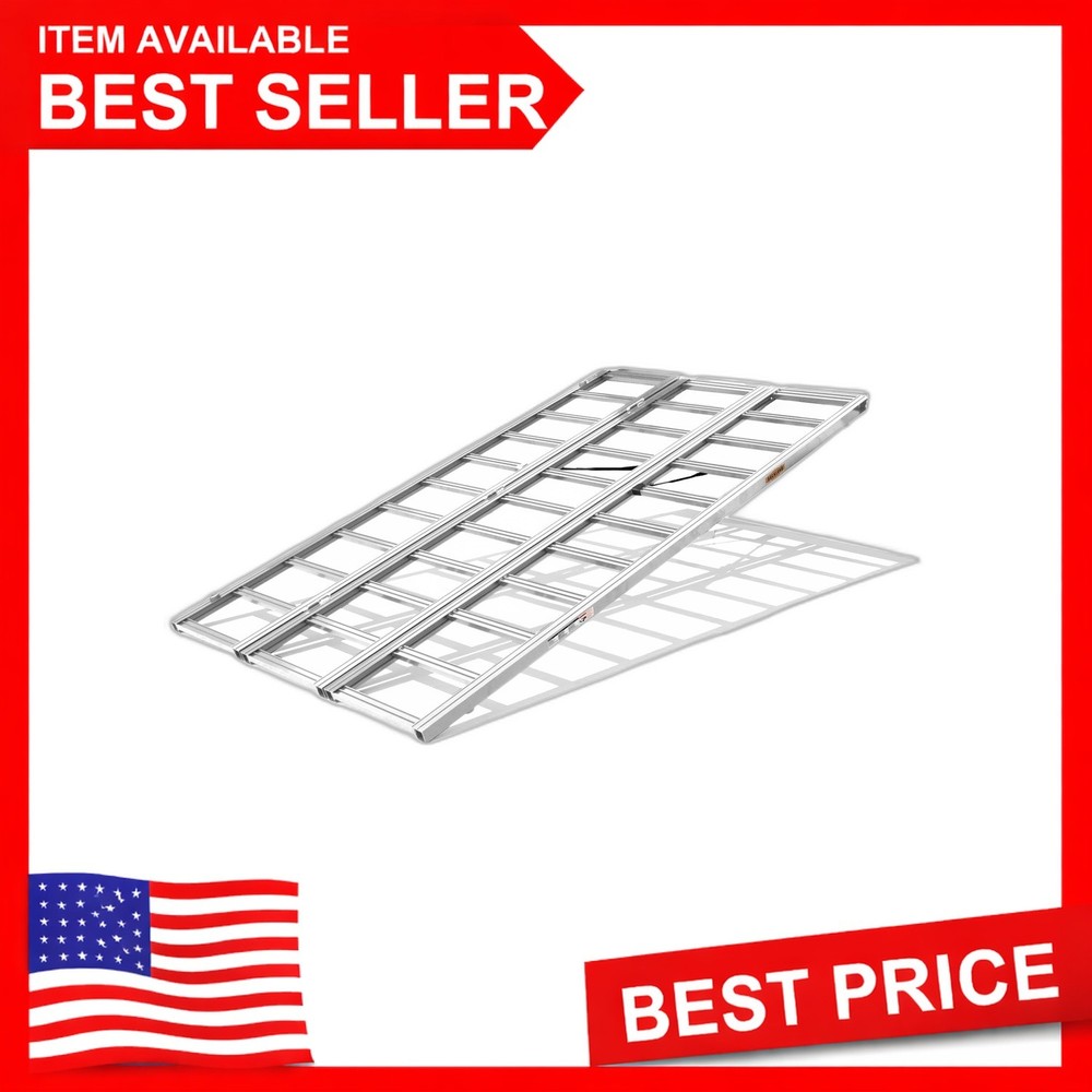 Rockland Tri Fold Loading Ramp 84×54 1500lb Capacity 1 Pack