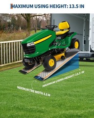 5FT 800LB Capa Heavy Duty Aluminum Loading Ramps, Anti-Slip Punch Plate Surface