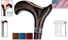 Handcrafted Oak Walking Cane, Ergonomic Derby Handle, 36″ Walnut, 400lb Capacity