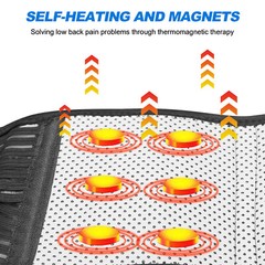 Self Heating Magnetic Back Support Lower Lumbar Brace Adjust Belt Pain Relief