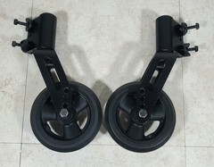 Quickie 2 Folding Manual Wheelchair Caster Wheels With Forks + Mounts