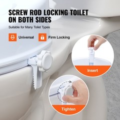 KFFKFF Elevated Toilet Seat, 4″ Increase in Height, Supports up to 300 lbs