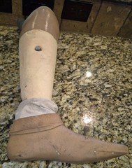 Vintage Prosthetic Leg Kingsley Left Leg Oddity Medical Display Halloween Prop