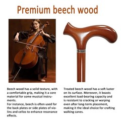 Wooden Cane with 4 Size for Men & Women & Seniors, 35 Inch Handmade Wood Walk…