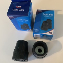 New 2 Pack Carex A72000 Cane Tips Fits All Standard Canes and Crutches 1″ 4pcs