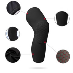 1 Pair 43cm Compression Long Sleeve Support Leg Knee Pad Brace Sport Pain Guard