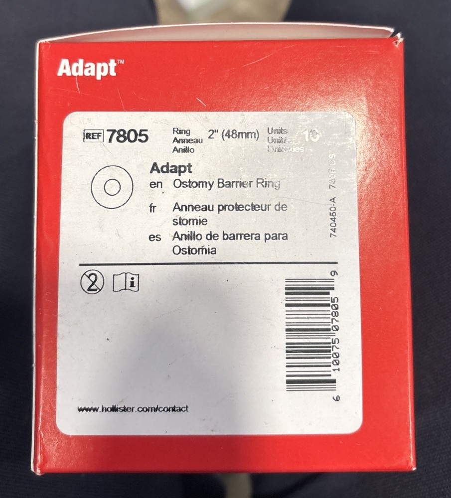 10 Hollister 7805 Adapt Moldable Ostomy Barrier Rings 2” Expires 7/2026