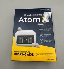 Audien Hearing Atom X Wireless Rechargeable Hearing Aids In Box B