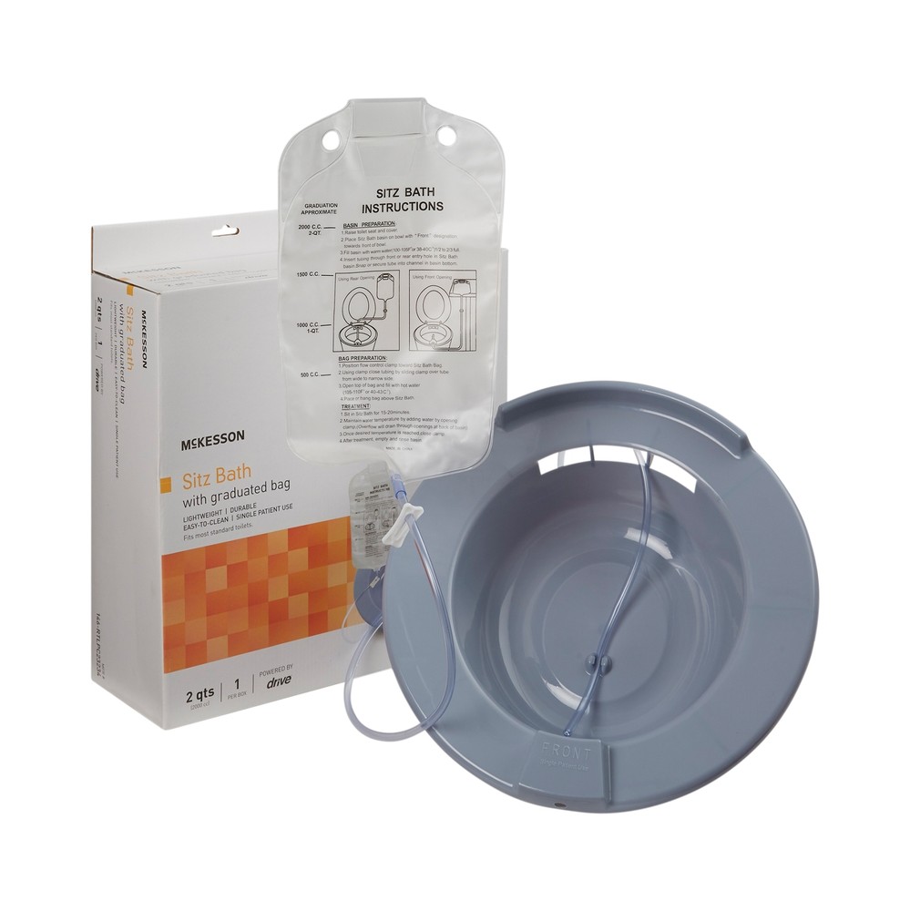 McKesson Sitz Bath Graduated 500 mL Increments up to 2000 mL Gray
