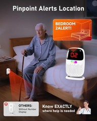 Bed Alarms for Elderly Dementia Patients – Digital Sensor ID Display & Clip-On