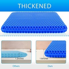 Gel Seat Cushion Extra Large 18.9×17.7 Inch 1.6 Thick Breathable for Office