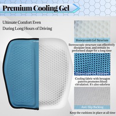 Cushion for Pressure Relief for Home Office Chair and Car Seat Cushion Gel Seat