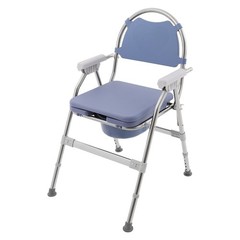 150kg/330.69 lbs Foldable Toilet Chair Stainless Steel Commode Chair for Seniors