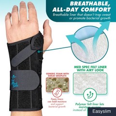 Wrist Brace Compression Support Left Hand XX-Small Adjustable Lacing
