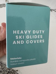 Vive Heavy Duty Ski Glides and Covers White/Teal Velour Plastic MOB1006