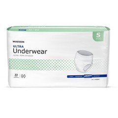 McKesson Ultra Adult Incontinence Underwear, Heavy Small (88 Count), White