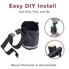 Universal Cup Holder for Mobility Scooter, Power Chair, & Wheelchair (Black)
