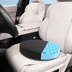 Swivel Seat Cushion for Car for Elderly, 360 Degree Rotating Memory Foam Car Sea