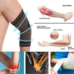 1PCS Copper Elbow Brace Compression Sleeve Support Arthritis Tendon Joint Wrap
