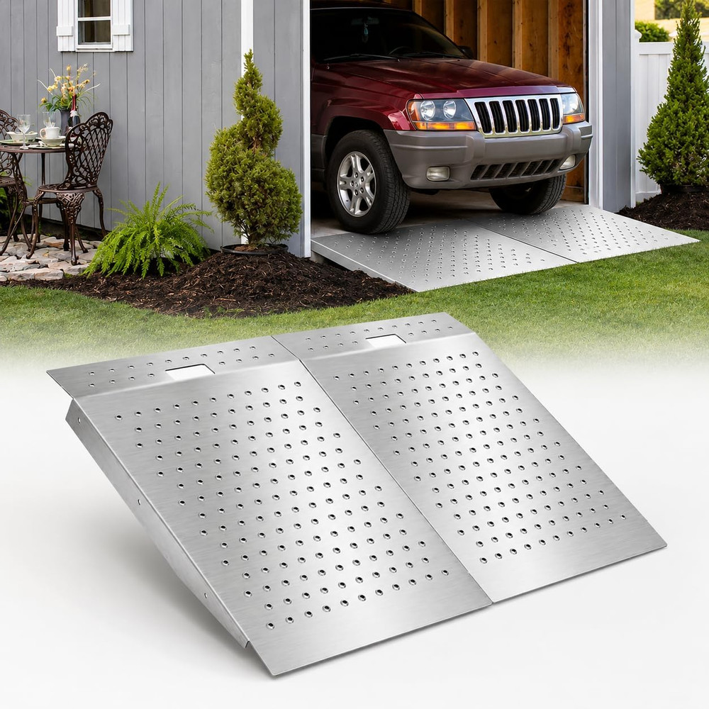 Heavy-Duty 29″ x 48″ Shed Ramp, 1500 LB Capacity for ATVs & Mowers (2PC)