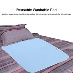 6x Reusable Washable Incontinence Pad – Blue/White, 45x60cm