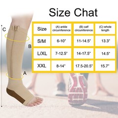 1/2PairCompression Sports Toeless Calf Leg Ankle Socks Support Men Women 30mmHg