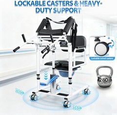 Irtme Hydraulic Patient Lift Transfer Chair, Home Care Mobility Transfer Chair