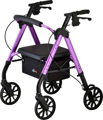 NOVA Star Petite Bariatric Rollator Walker w/Perfect Fit Lghtwght OPENBOX PURPLE