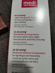 MEDIVEN COMPRESSION STOCKINGS 15-20 NATURAL CLOSED TOE FREE SHIPPING