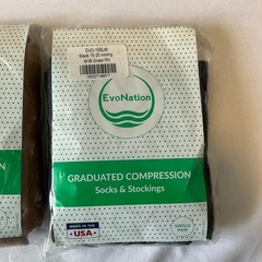 Evo Nation Graduated Compression Socks Womens Size L Multicolor mmHg 3 Pair