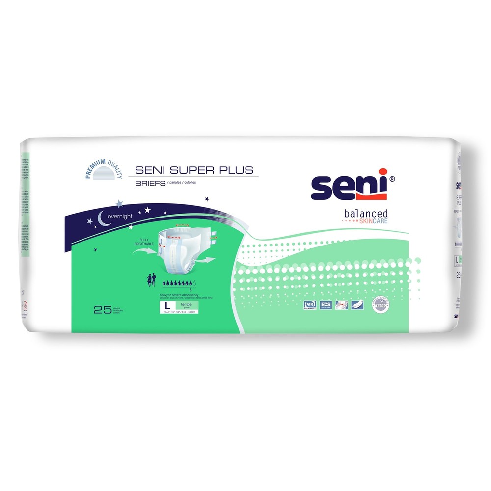 Seni Incontinence Brief Breathable / Overnight S-LA25-BP1 Severe 25 Ct