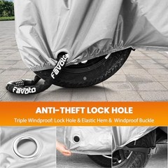 Motorcycle Cover Waterproof Outdoor – All Season Sun 104″ Black & Silver