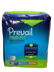 Prevail Perfit Disposable Daily Underwear Large 44in- 58 In 40Ct. (2Packs) New