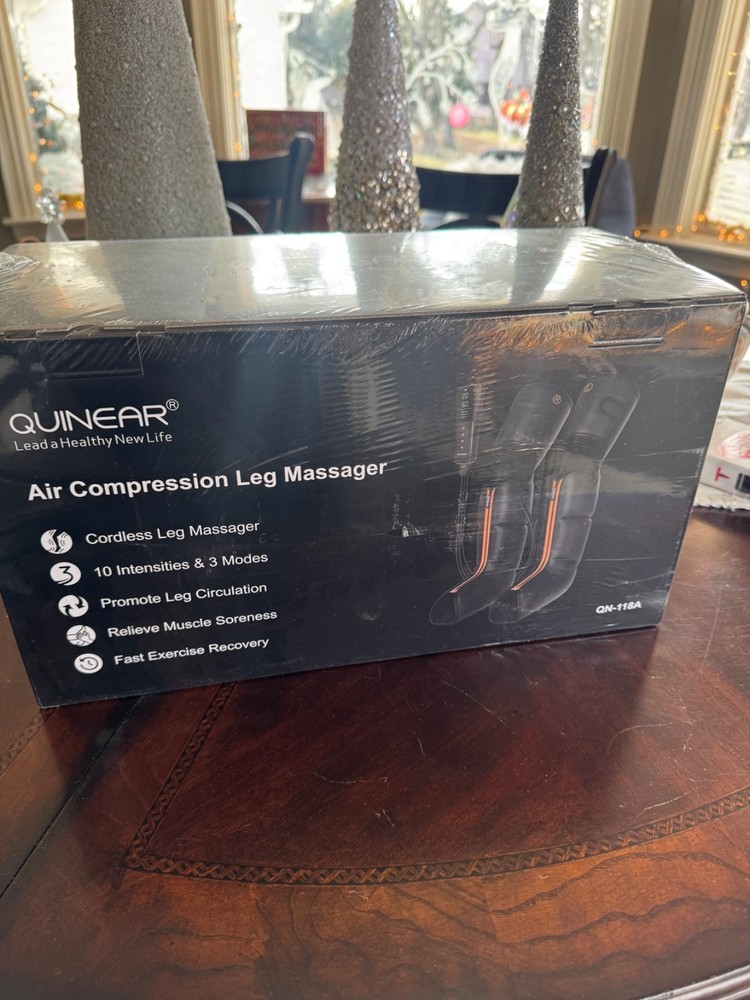 NEW SEALED Leg Massager 3-in-1 Foot Calf Thigh Massager w: Heat & Compression