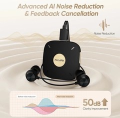 Kulark BL-F1 Neckband AI Clip-On Hearing Aid Bluetooth Rechargeable Brand New