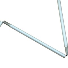 VISIONU Aluminum Mobility Folding White 55 Inch (Pack of 1), Black Handle