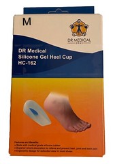 DR Medical Silicone Gel Heel Cup Sole Support (HC-162-02) – Medium, Pair