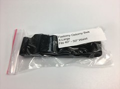 Fastomy non-slip X LARGE Black Ostomy Belt FITS 40″-50″ for Convatec & Hollister