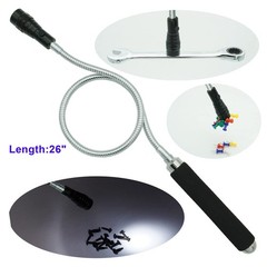 Magnetic Pickup Tool Set, 10LB Extendable Magnet Stick, Flexible Magnetic Fla…