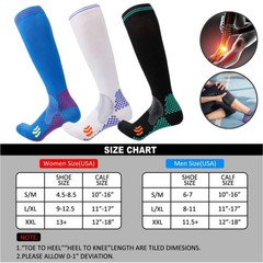 3Pair Medical Compression Socks 15-20mmHg for Men Women Medi-Closed Toe Stocking