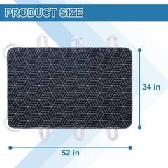 Positioning Bed Pads With 8 Handles Easy Repositioning 34×52 Inch Navy Blue