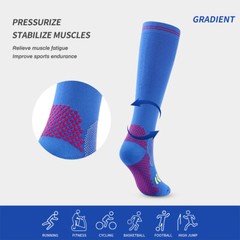 Full Toe Compression Socks Wide Calf For Women Men 20-30 mmHg Plus Size Stocking