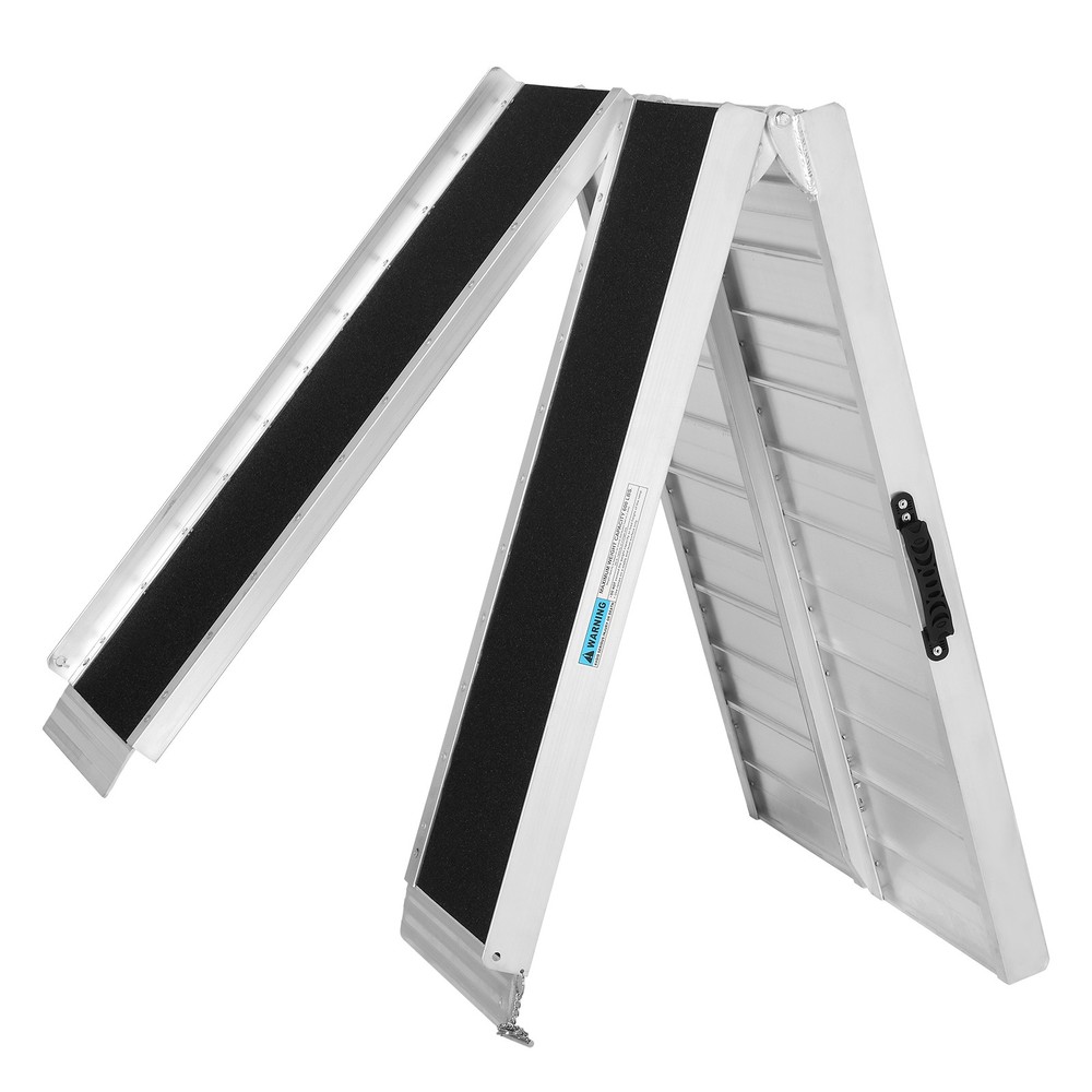 6ft Aluminum Folding Wheelchair Ramp Handicap Scooter Ramp Non-Slip 800LBS