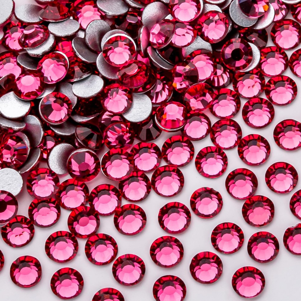 Gaviye 1440Pcs Rose Crystal Rhinestonesglass Flatback Rhinestones Gemstones For
