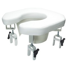 Lumex Raised Toilet Seat Riser, Padded & Cushioned, Fully-Adjustable Height