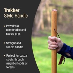 Brazos 55″ Twisted Trail Blazer Handcrafted Walking Stick Brown Made in The