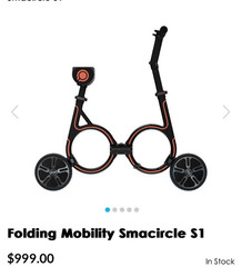 smacircle Smacircle S1 Foldable Rollator 2-Wheel Walker, Black/Blue