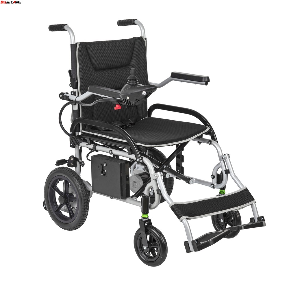 Lightweight 37.5 lbs Foldable Electric Wheelchairs Max 265lbs, with Dual Motor
