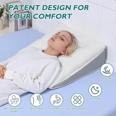 7.5″ Bed Wedge Pillow for Acid Reflux, Snoring, Sleep Apnea